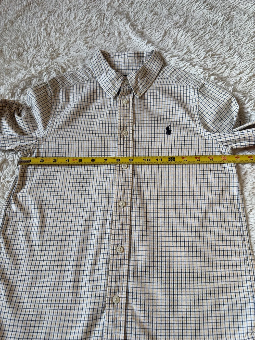 Ralph Lauren Button-Down Plaid Shirt for boy size 10-12